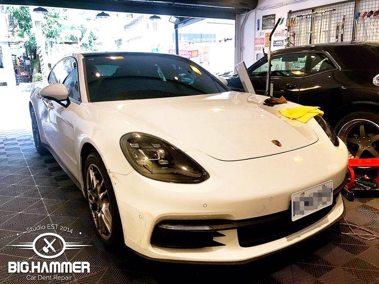 Porsche Panamera 葉子板鋁合金嚴重變形大凹痕修理