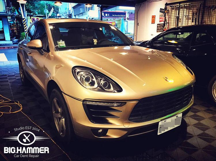 Porsche Macan 引擎蓋鋁合金凹痕修復