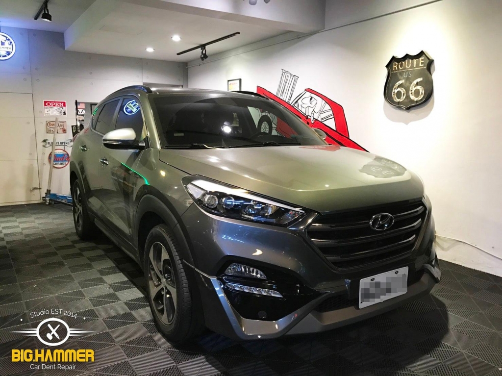 Hyundai SUV 後車廂凹痕修復