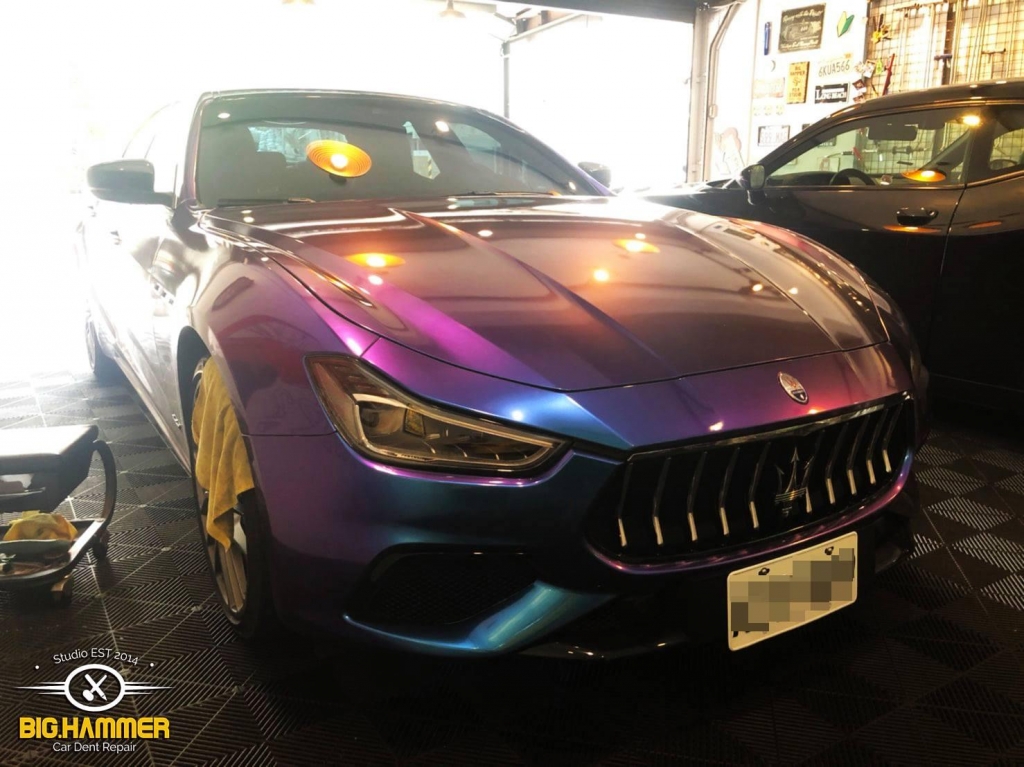 Maserati Ghibli 鋁合金葉子板凹痕修復