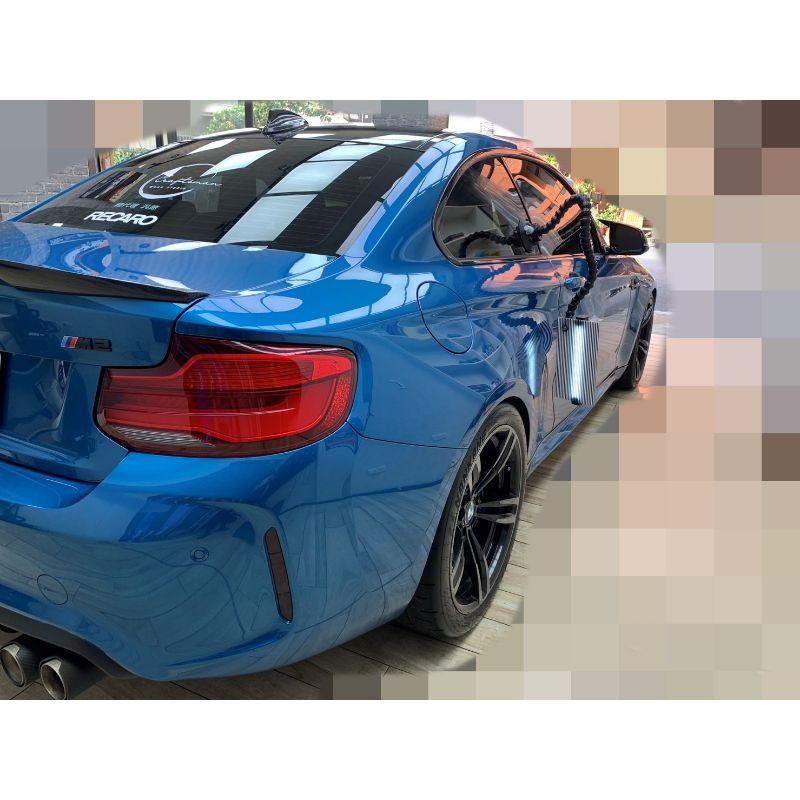 BMW M2 藍 後葉子板修復｜台中汽車凹痕處理推薦｜大里汽車凹痕處理推薦