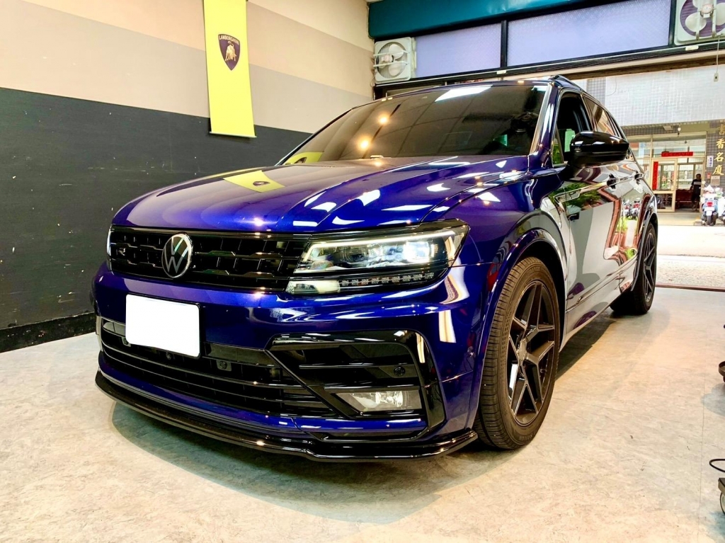 VW TIGUAN 藍 車門凹痕修復