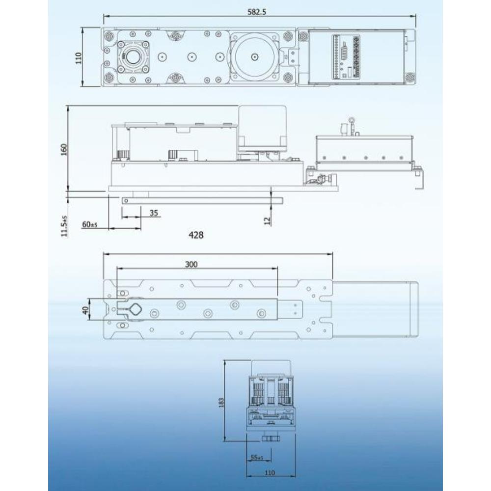 HW-IW-6 內崁式90度自動門(門重400) 