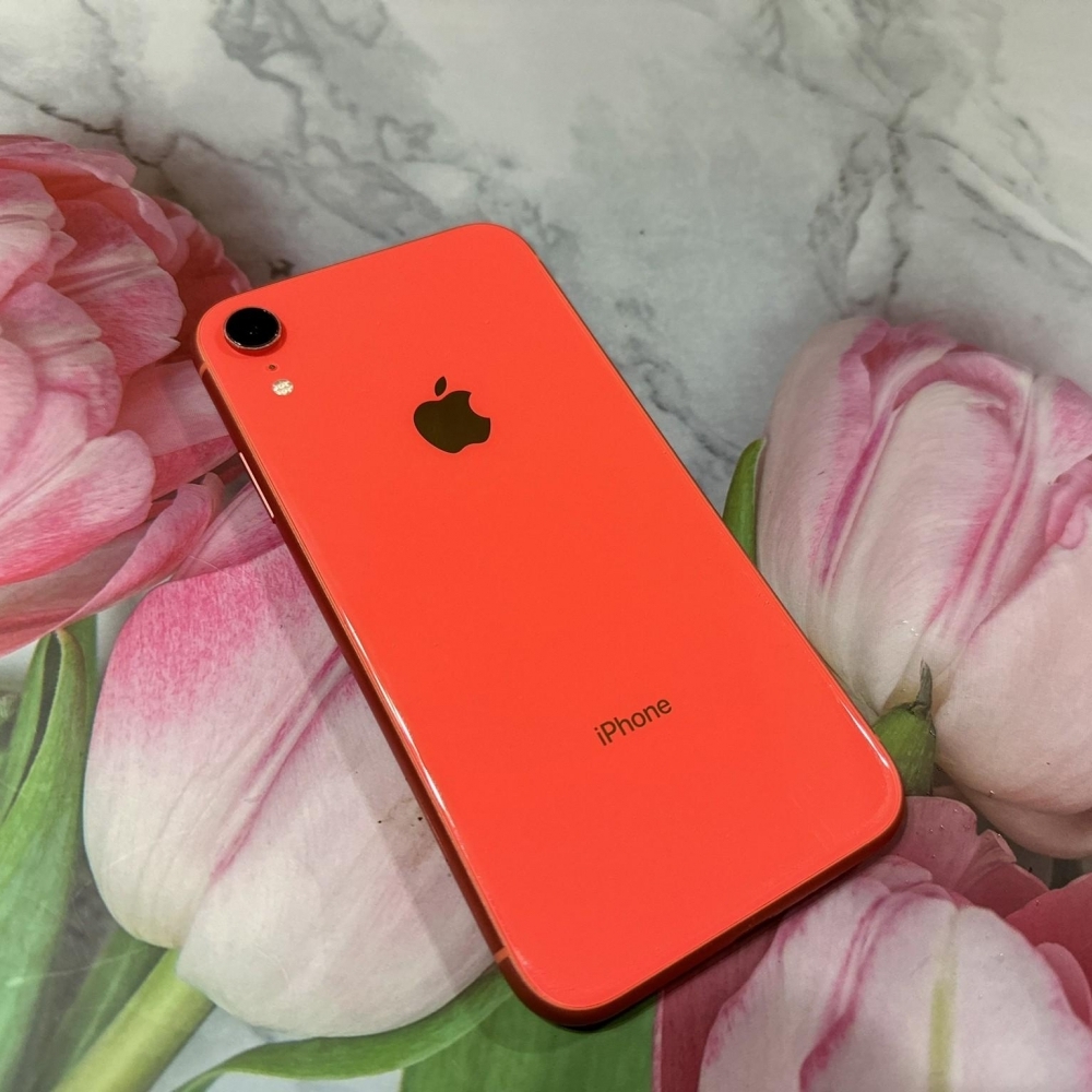 IPhone XR 64G  橘色 換過電池 無盒裝有配件