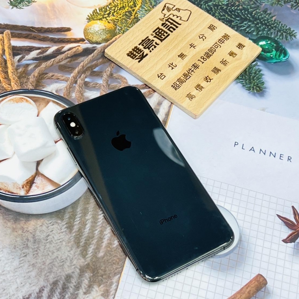 iPhone XS Max 256G 黑 電池100%  有盒裝 有配件