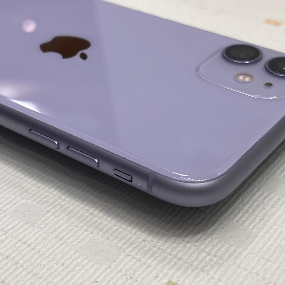 iPhone 11 128g 紫 副廠電池100% 無盒裝有配件