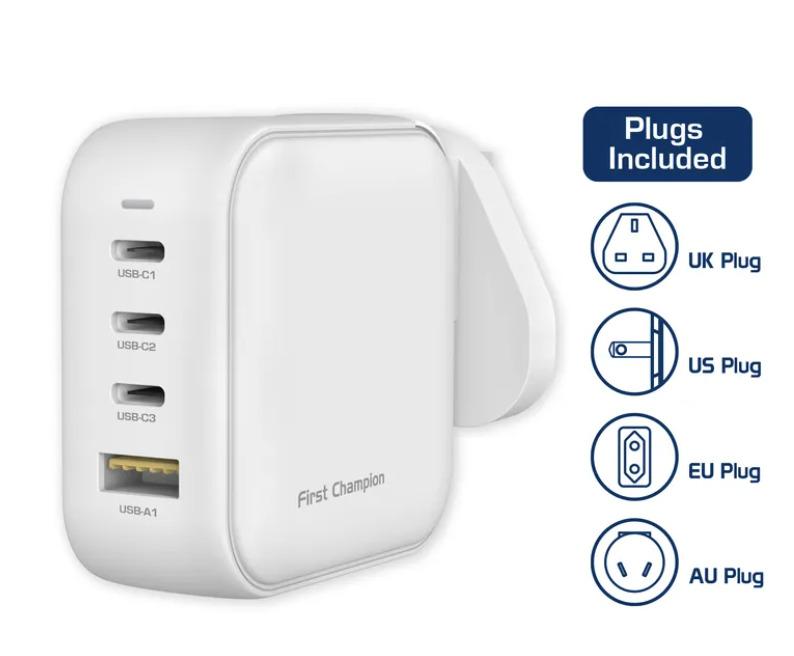 First Champion USB-C GaN 充電器 UTC4100PD3C - 100W