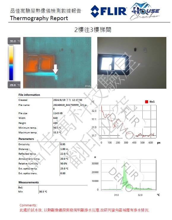 沙鹿區驗屋 暘光CITY 驗屋缺失-7 熱像儀漏水檢測 台中驗屋公司